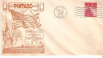 USS Pintado 387 Submarine Launching Envelope 1943