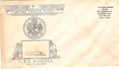 USS Augusta 352 Heavy Cruiser Envelope