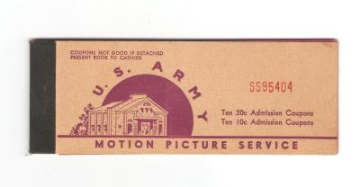 WWII US Army Motion Picture Service Coupon Book