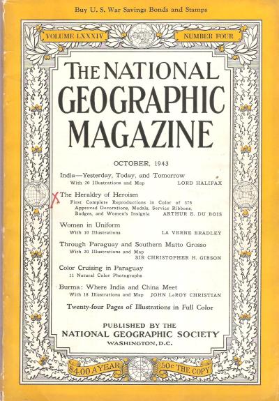 National Geographic October 1943 Heraldry