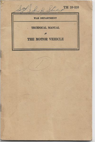 WWII Manual The Motor Vehicle TM 10-510