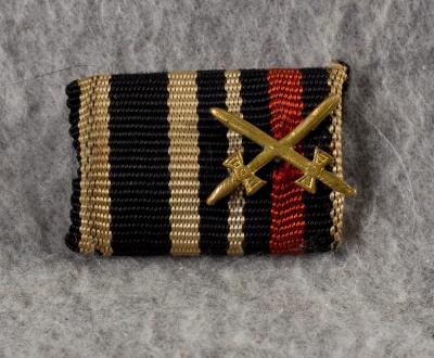 WWI Two Place Ribbon Bar Iron Cross 