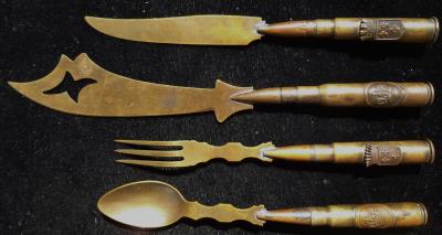 WWI German Trench Art Utensils Set