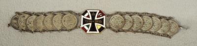 Imperial German Iron Cross Patriotic Coin Bracelet