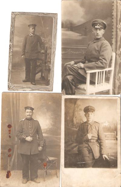 WWI German 8 Picture Postcards Soldiers