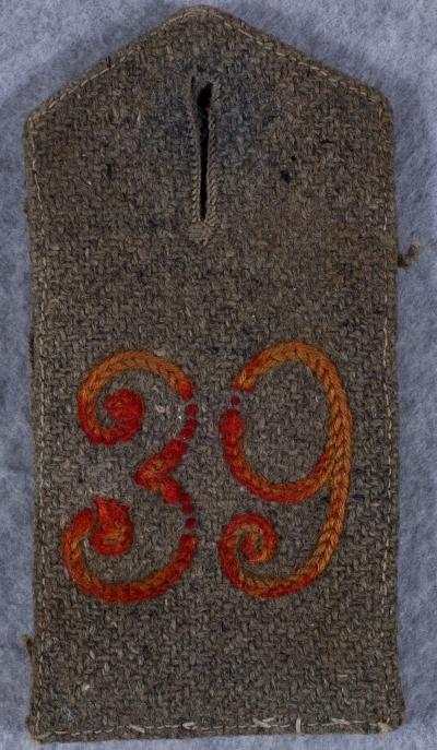 WWI 39th Infantry Shoulder Board 