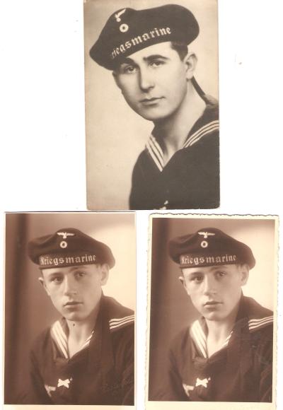 WWII German Kriegsmarine Sailor Pictures Photo Lot