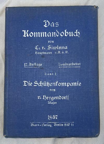 German Manual Kommandobuch Rifle Company 1938