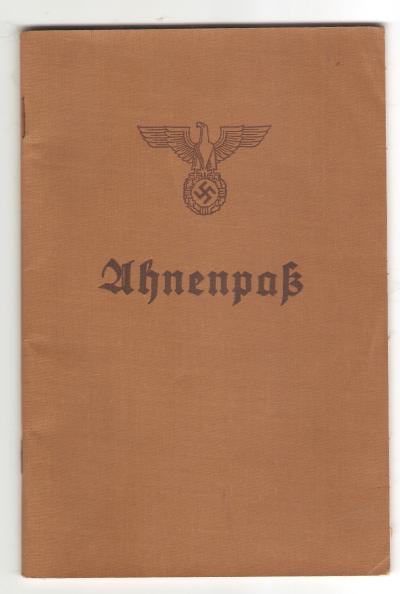 WWII German Ahnenpass Ancestry Pass 