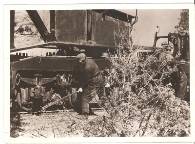 WWII German Press Photo Railgun in Russia