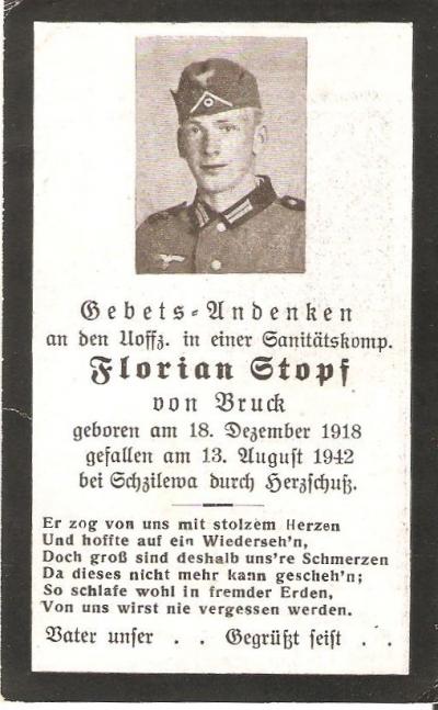 WWII German Death Card Sanitary Company