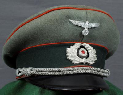 WWII German Artillery Officer Visor Cap 