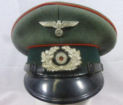 WWII German Artillery Visor Cap NCO