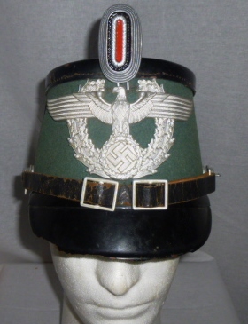 German Schutzpolizei Police Shako Helmet