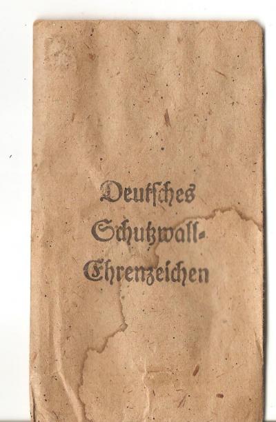 WWII German West Wall Medal Envelope 