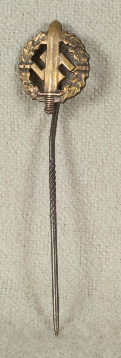 WWII Bronze SA Sports Badge Stick Pin