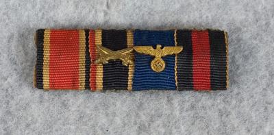 WWII German 4 Place Ribbon Bar