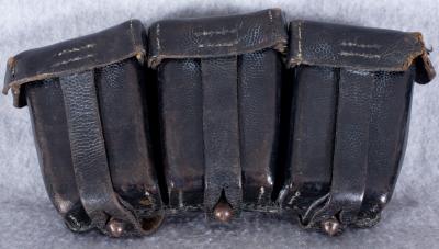 WWII German K98 Three Pocket Ammo Pouch