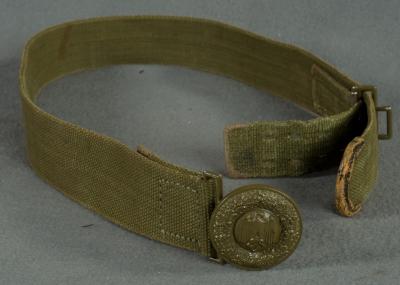  WWII German Heer Officer Tropical Belt & Buckle