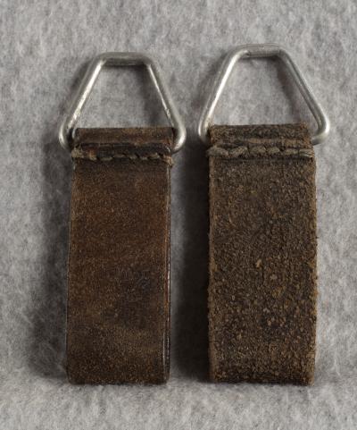 WWII German Equipment Belt Clip Hanger D Ring Pair