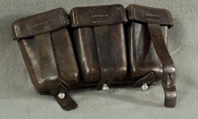 WWII German K98 Three Pocket Ammo Pouch 1930's