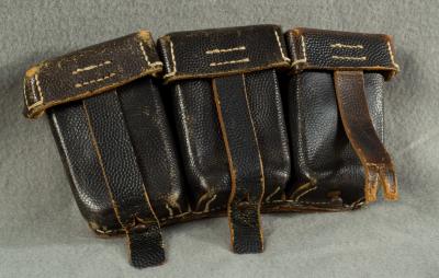 WWII German K98 Three Pocket Ammo Pouch