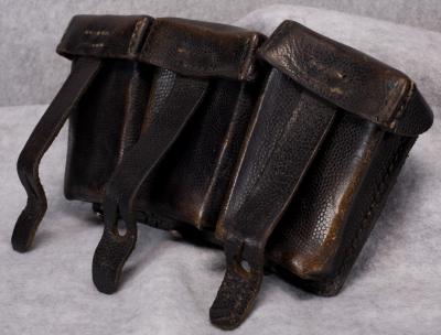 WWII German K98 Three Pocket Ammo Pouch