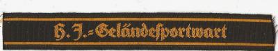 Hitler Youth Gelandesportswart Cuff Band