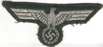 WWII Patch German Army Breast Eagle