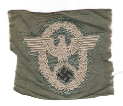 WWII German Bevo Police Sleeve Eagle