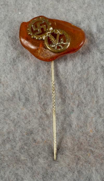 German DAF Labour Amber Stick Pin 