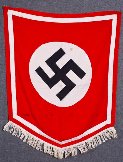 WWII German NSDAP Political Podium Banner