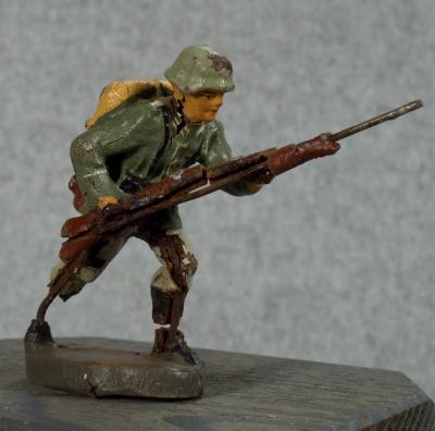 German Toy Soldier Advancing Elastolin