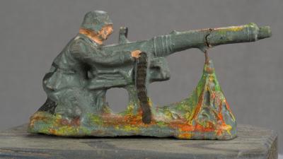 WWI German Toy Soldier Machine Gunner