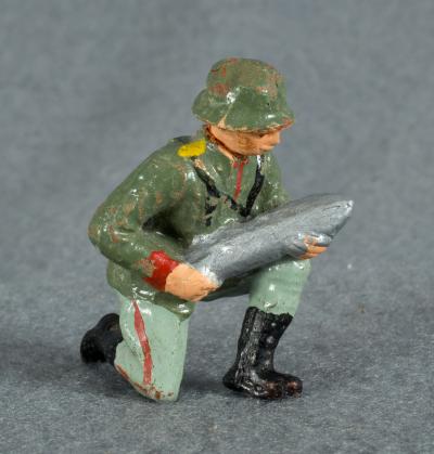 WWI German Artillery Cannon Loader Soldier 