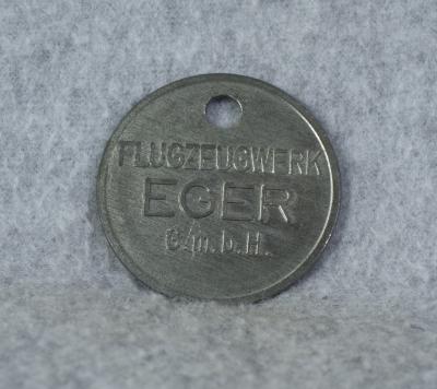 WWII German Aircraft Factory Tag Flugzeugwerk Eger