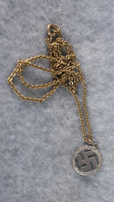 WWII era Nazi Swastika Necklace Charm