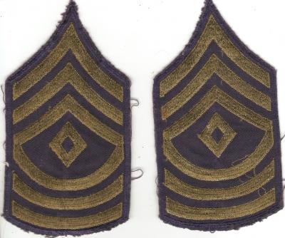 Korean War era US Army 1st Sergeant Rank Patches