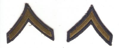 Korean War Army Private PFC 1st Class Rank 