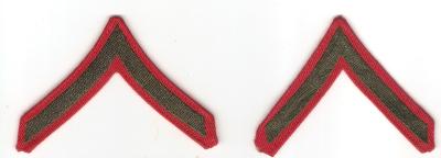 USMC Marine Private Rank Pair 1950s