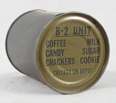 Unopened B-2 Unit Ration Tin 1951