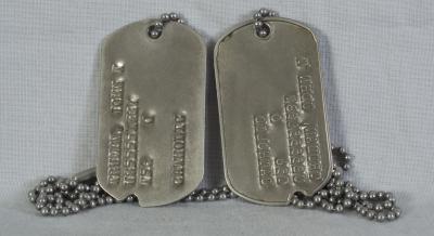 Army Dog Tags John T. Truman 1950's