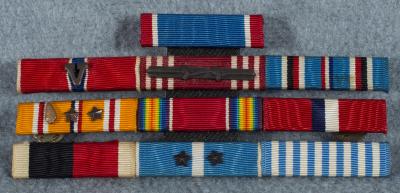 WWII Ribbon Bar 10 Place DSC PTO Korea