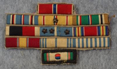 WWII Korean War Ribbon Bar 11 Place Theater Made