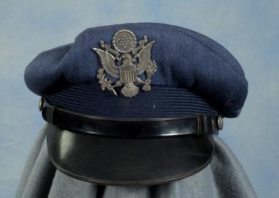 USAF Air Force Officers Visor Cap 1950s Crusher 