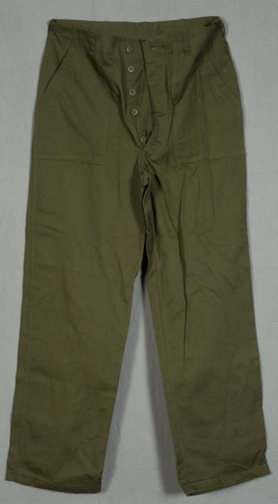 Early Vietnam Era Sateen Trousers 36x33 Mint