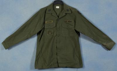 Vietnam Era US Army Sateen Uniform Shirt 16.5x34