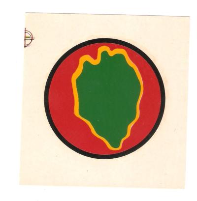 Helmet Transfer Decal 24th Infantry Division 1960s