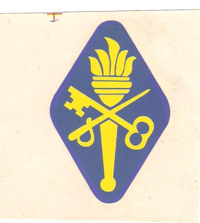 Helmet Decal Quartermaster Center School 1960's