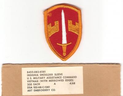 Vietnam Era MACV Patch & Label 